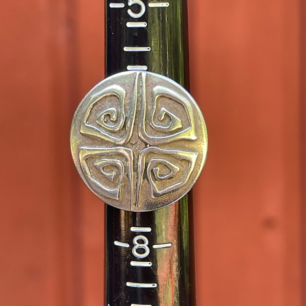 Artisan Handmade Solid Sterling Ring, Celtic Spiral Design